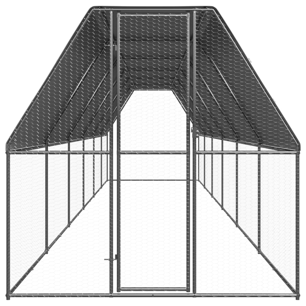 Chicken Cage 2x12x2 m Galvanised Steel