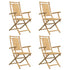 Folding Garden Chairs 4 pcs 53x66x99 cm Bamboo