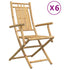 Folding Garden Chairs 6 pcs 53x66x99 cm Bamboo