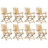 Folding Garden Chairs 8 pcs 53x66x99 cm Bamboo