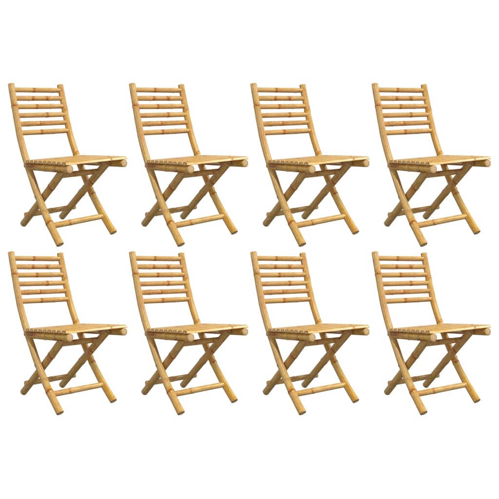 Folding Garden Chairs 8 pcs 43x54x88 cm Bamboo