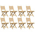 Folding Garden Chairs 8 pcs 43x54x88 cm Bamboo