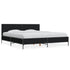 Bed Frame without Mattress Black 183x203 cm King