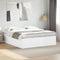 Bed Frame without Mattress White 183x203 cm King