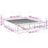 Bed Frame without Mattress White 183x203 cm King