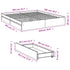 Bed Frame with Drawers without Mattress White 183x203 cm King