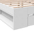 Bed Frame with Drawers White 183x203 cm King Size Engineered Wood