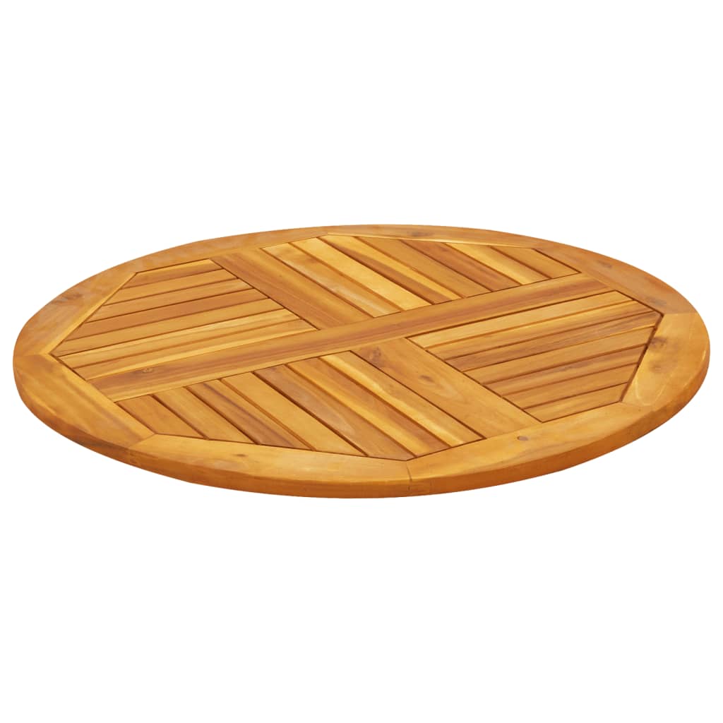 Table Top Ø80x2.2 cm Round Solid Wood Acacia