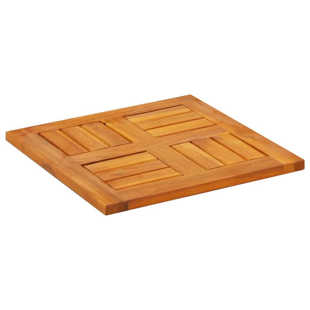 Table Top 40x40x2 cm Square Solid Wood Acacia