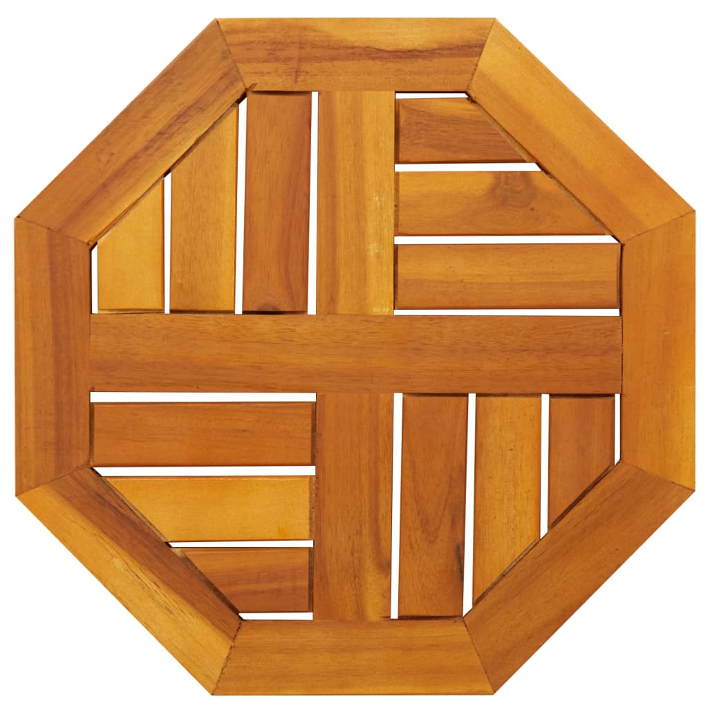 Table Top 40x40x2 cm Octagonal Solid Wood Acacia