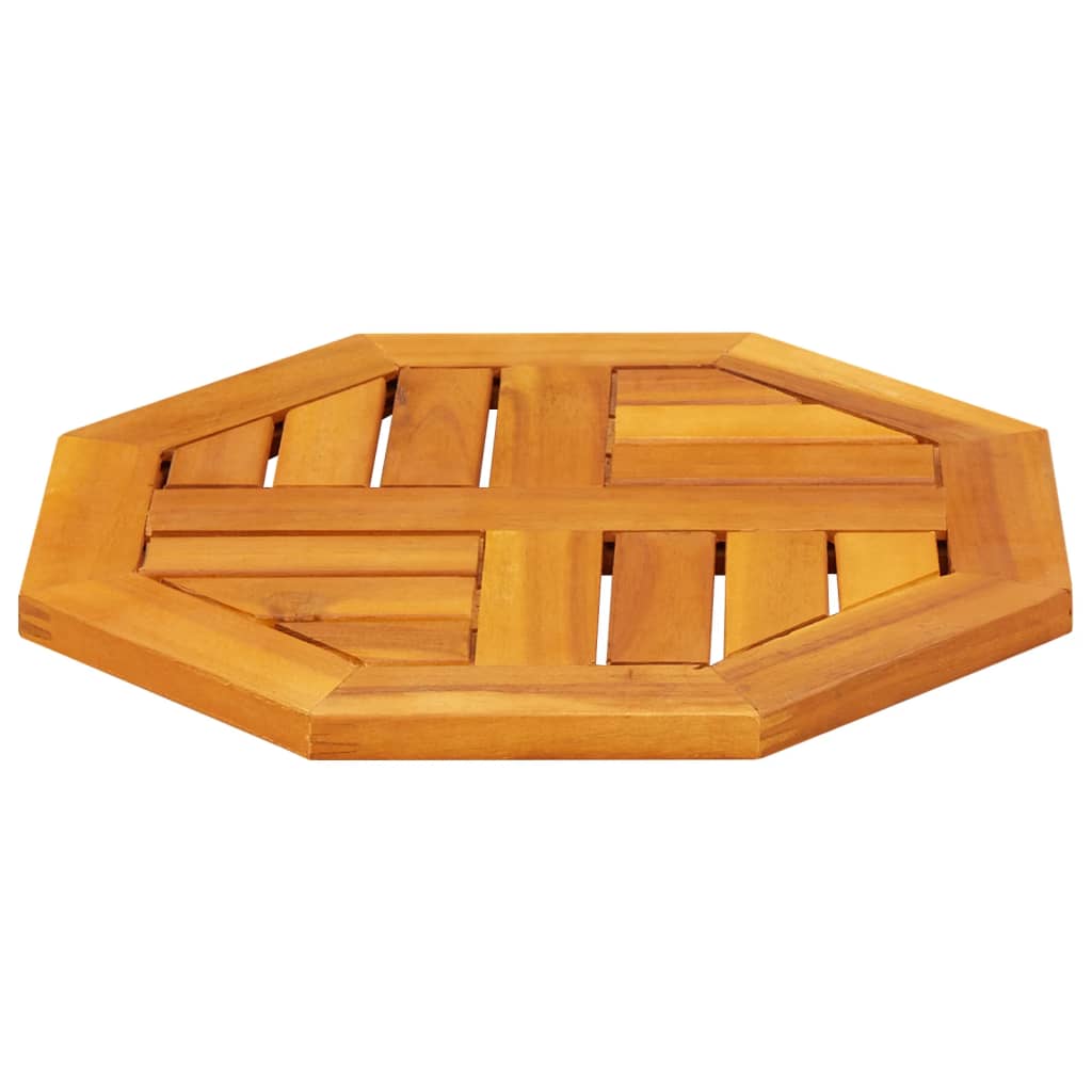 Table Top 40x40x2 cm Octagonal Solid Wood Acacia