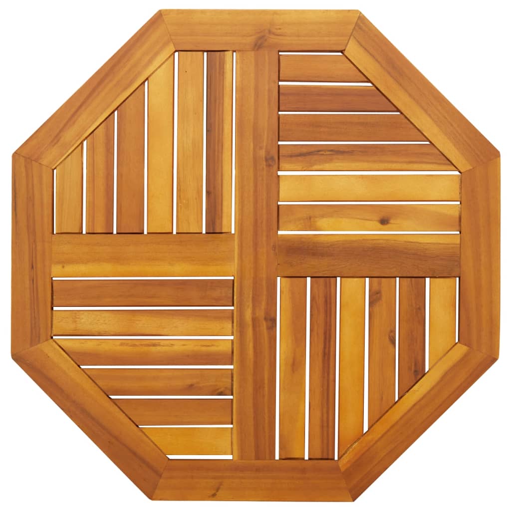 Table Top 70x70x2 cm Octagonal Solid Wood Acacia