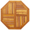 Table Top 70x70x2 cm Octagonal Solid Wood Acacia