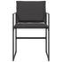 Garden Chairs with Cushions 4 pcs Black Steel and Textilene