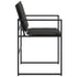 Garden Chairs with Cushions 4 pcs Black Steel and Textilene