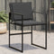 Garden Chairs with Cushions 4 pcs Black Steel and Textilene