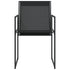 Garden Chairs 4 pcs Black Steel and Textilene