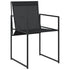 Garden Chairs 4 pcs Black Steel and Textilene