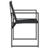 Garden Chairs 4 pcs Black Steel and Textilene