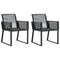 Garden Chairs 2 pcs Black Poly Rattan