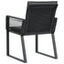 Garden Chairs with Cushions 4 pcs Black Poly Rattan