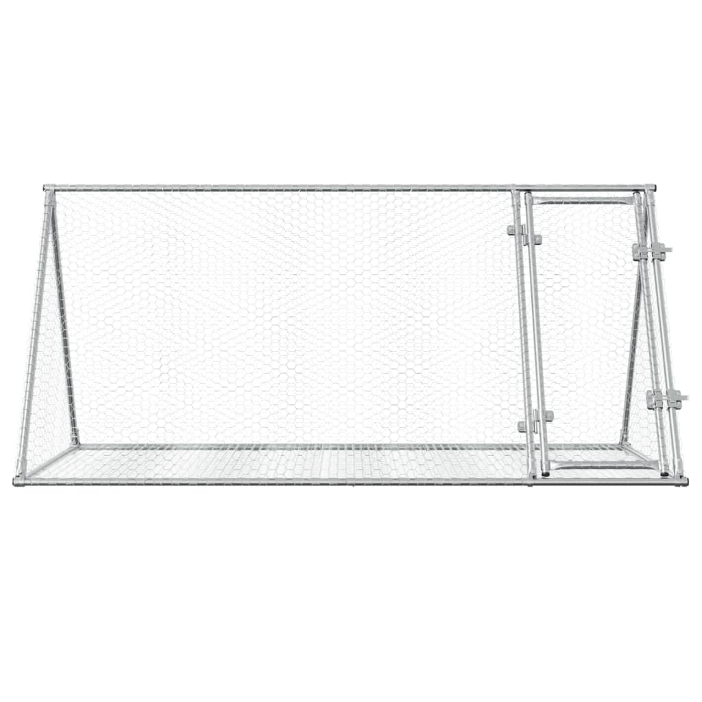 Rabbit Hutch Silver 200x105x91 cm Galvanised Steel