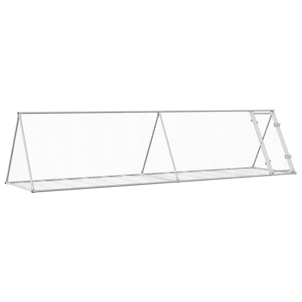 Rabbit Hutch Silver 400x105x91 cm Galvanised Steel