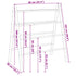 Double Towel Ladder with 4 Rungs 90x50x100 cm Bamboo