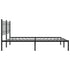 Metal Bed Frame without Mattress with Headboard Black 183x203 cm King