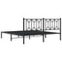 Metal Bed Frame without Mattress with Headboard Black 183x203 cm King