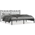 Metal Bed Frame without Mattress with Headboard Black 183x203 cm King