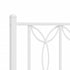 Metal Bed Frame without Mattress with Headboard White 183x203 cm King