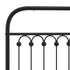 Metal Bed Frame without Mattress with Headboard Black 183x203 cm King