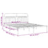 Metal Bed Frame without Mattress with Headboard Black 183x203 cm King