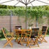 5 Piece Garden Dining Set Black Polypropylene and Solid Wood