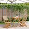 3 Piece Bistro Set Beige Poly Rattan and Solid Wood