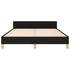 Bed Frame without Mattress Black 137x187 cm Double Fabric