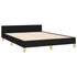 Bed Frame without Mattress Black 137x187 cm Double Fabric