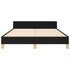 Bed Frame without Mattress Black 137x187 cm Double Fabric