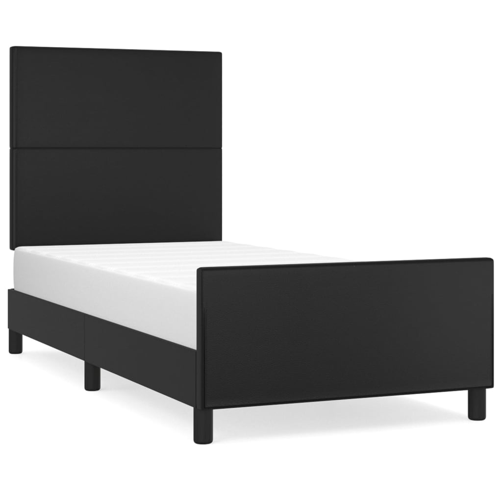 Bed Frame without Mattress Black 107x203 cm King Single Size Velvet