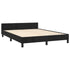 Bed Frame without Mattress Black 137x187 cm Double Velvet