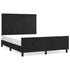 Bed Frame without Mattress Black 137x187 cm Double Velvet