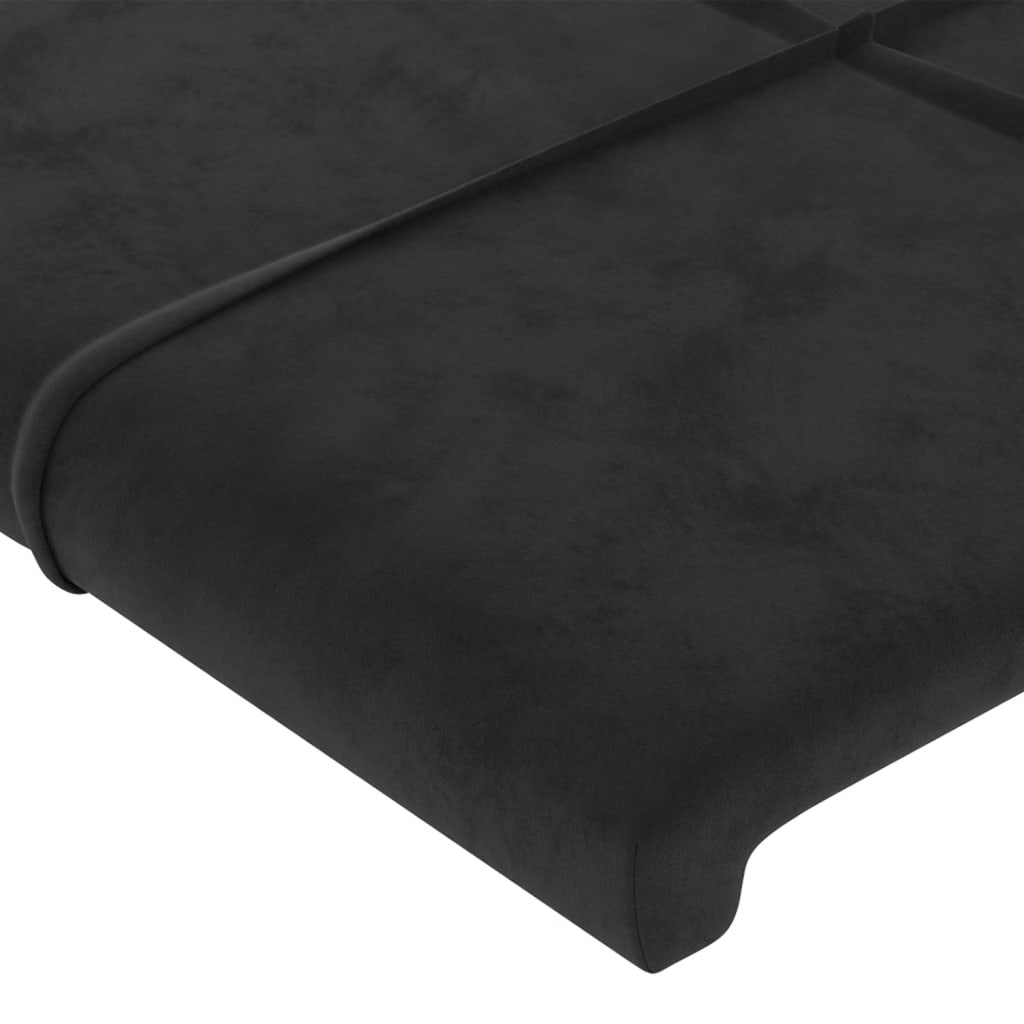 Bed Frame without Mattress Black 137x187 cm Double Velvet