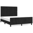 Bed Frame without Mattress Black 137x187 cm Double Velvet