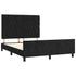 Bed Frame without Mattress Black 137x187 cm Double Velvet