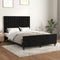 Bed Frame without Mattress Black 137x187 cm Double Velvet