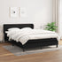 Box Spring Bed with Mattress Black 137x187 cm Double Size Faux Leather