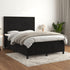 Box Spring Bed with Mattress Black 137x187 cm Double Size Velvet