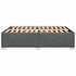 Bed Frame without Mattress Dark Grey Double Fabric