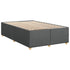 Bed Frame without Mattress Dark Grey Double Fabric